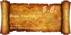 Buga Ciprián névjegykártya